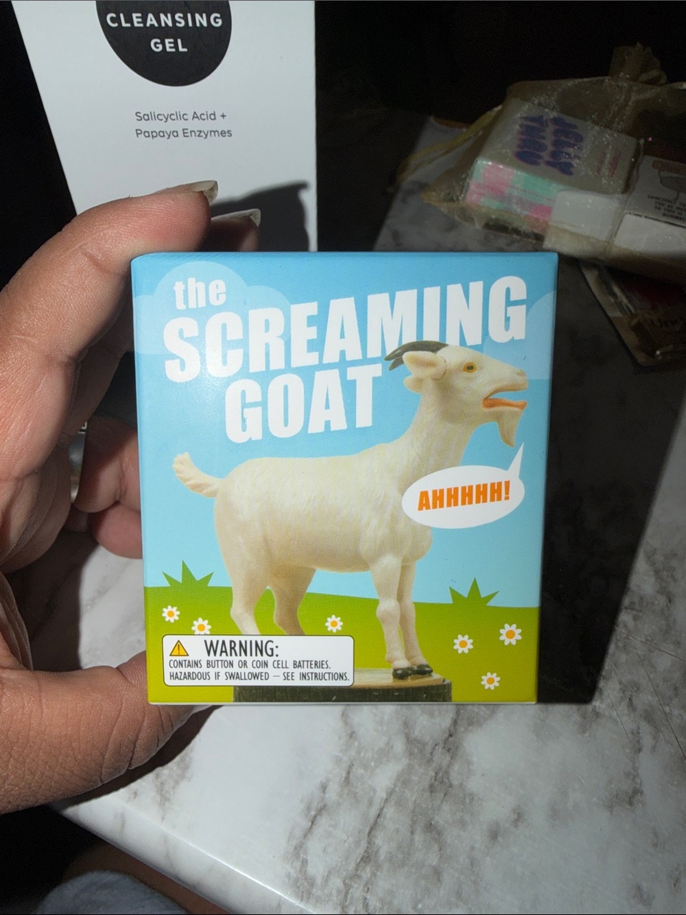 The Screaming Goat Novelty Figurine - White